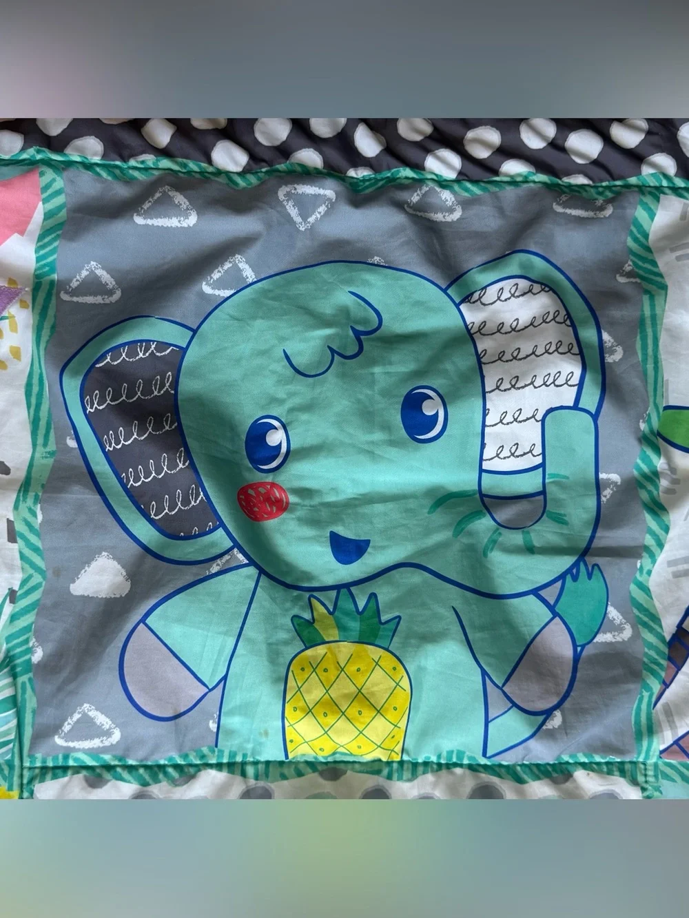 Infantino Large Tummy Time Sensory Mat Jungle Safari Baby Activity Play Blanket